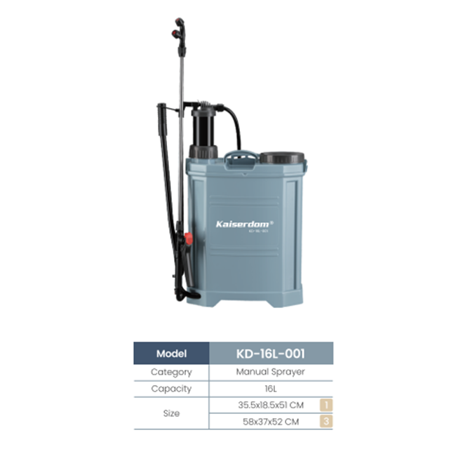 Kaiserdom 16L pulverizador manual de mochila pulverizador eléctrico para jardín para máquina pulverizadora agrícola (KD-16L-001)